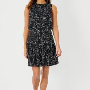 Ann Taylor black and white polka dot sleeveless dress Size 0P